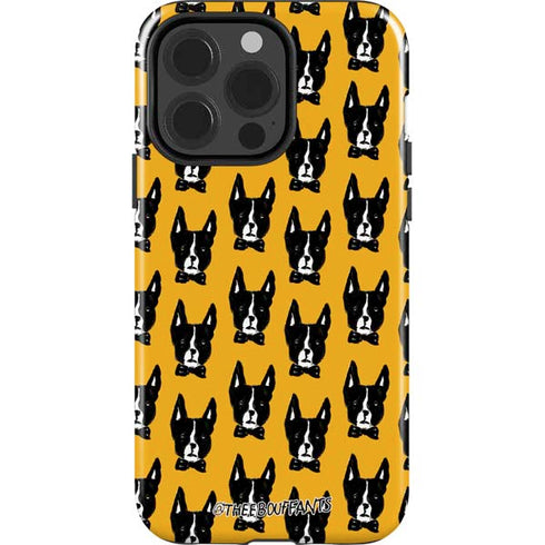 Bouffants and Broken Hearts Boston Terrier iPhone 15 Pro Impact Case